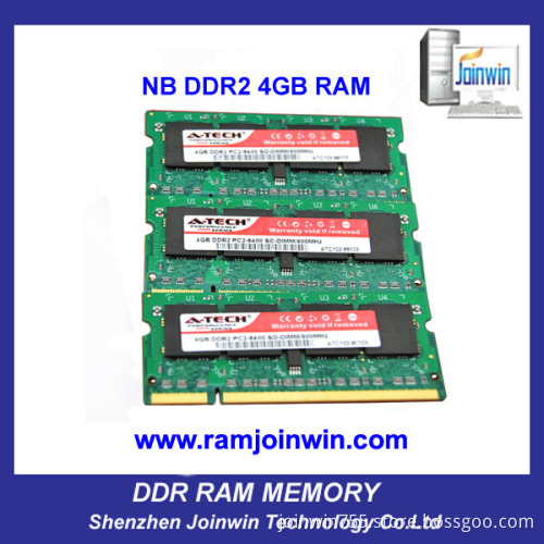 High Speed Full Compatible 256MB*8 Laptop DDR2 4GB RAM Memory